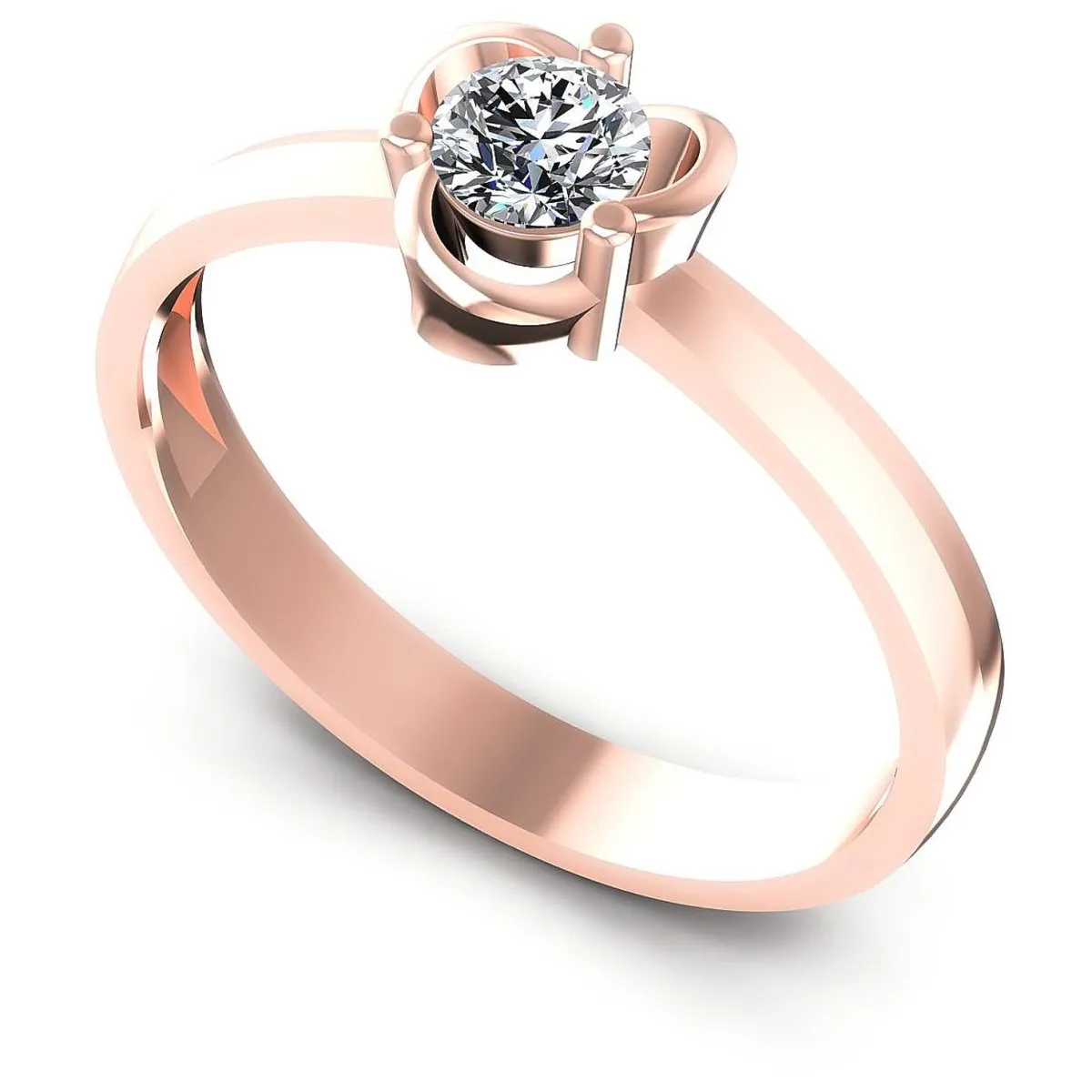 0.35-1.50 CT Round Cut Diamonds - Solitaire Ring