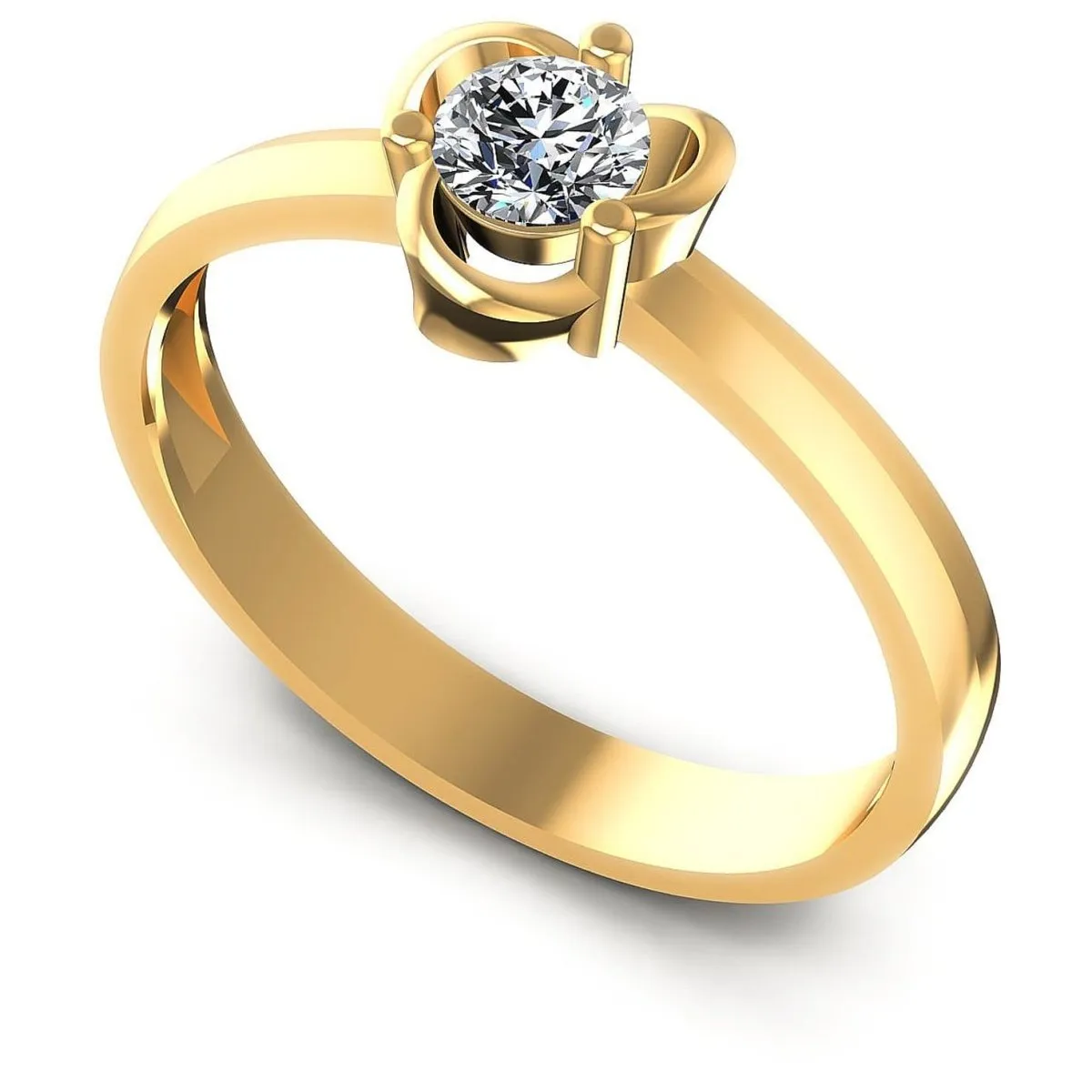 0.35-1.50 CT Round Cut Diamonds - Solitaire Ring