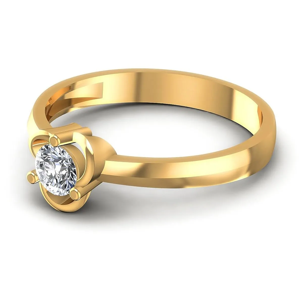 0.35-1.50 CT Round Cut Diamonds - Solitaire Ring