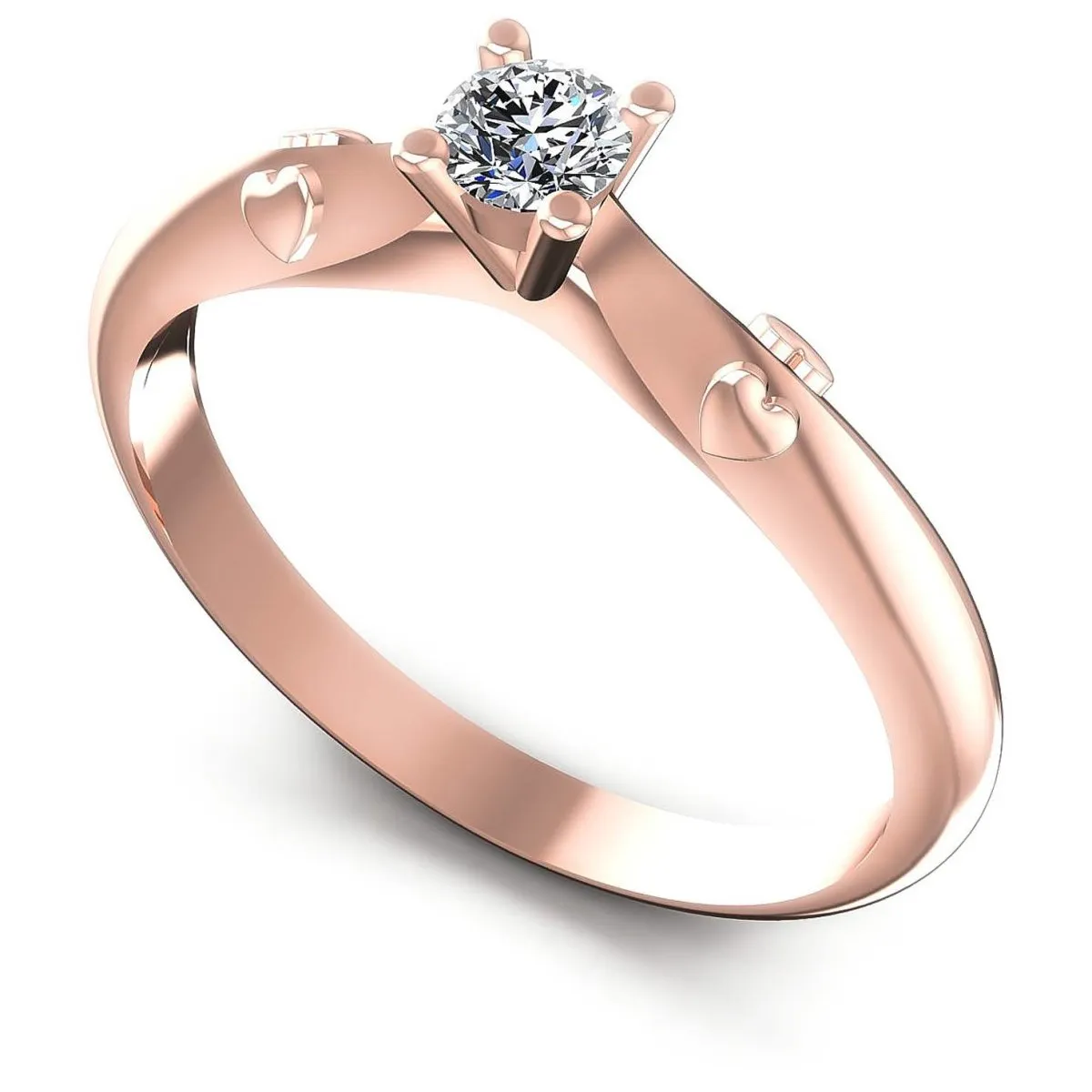 0.35-1.50 CT Round Cut Diamonds - Solitaire Ring