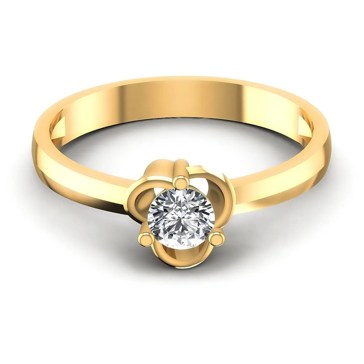 0.35-1.50 CT Round Cut Diamonds - Solitaire Ring