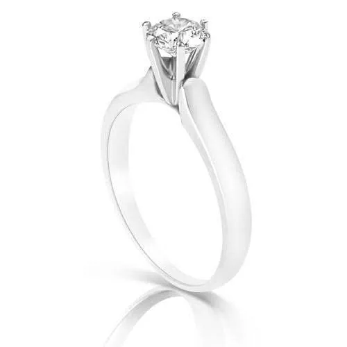 0.35-1.50 CT Round Cut Diamonds - Solitaire Ring