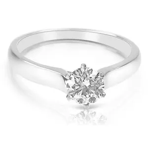 0.35-1.50 CT Round Cut Diamonds - Solitaire Ring