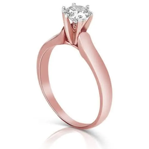0.35-1.50 CT Round Cut Diamonds - Solitaire Ring