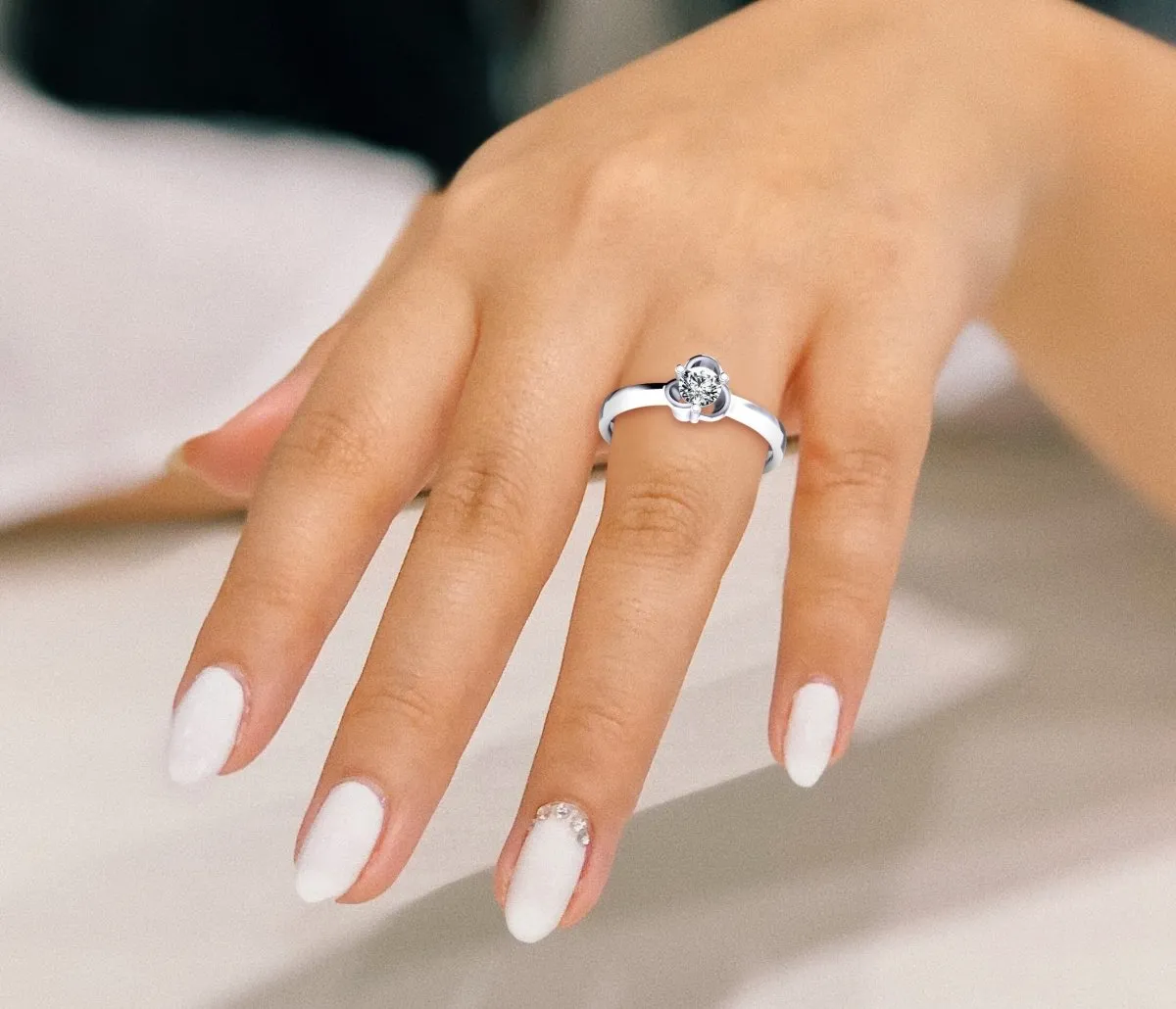 0.35-1.50 CT Round Cut Diamonds - Solitaire Ring