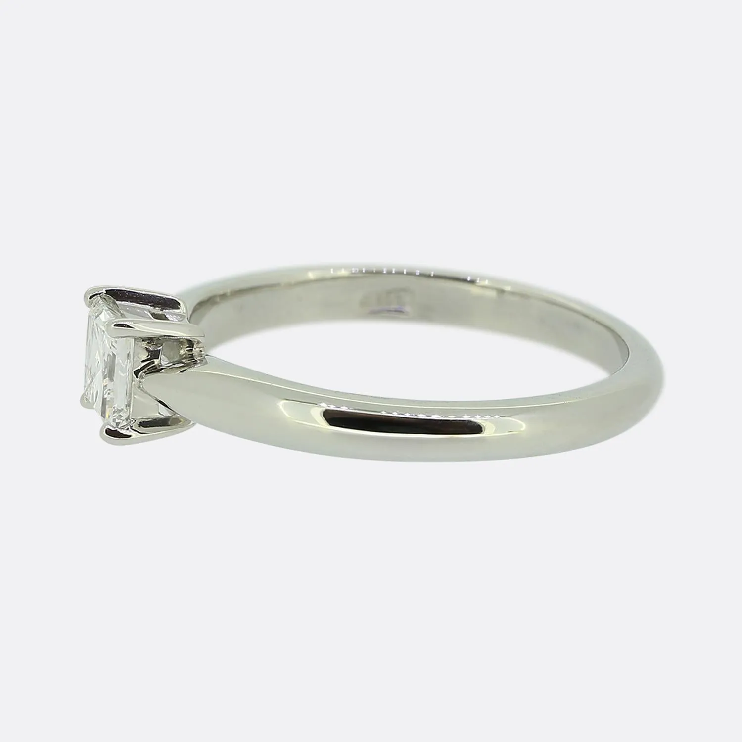0.40 Carat Princess Cut Diamond Solitaire Engagement Ring