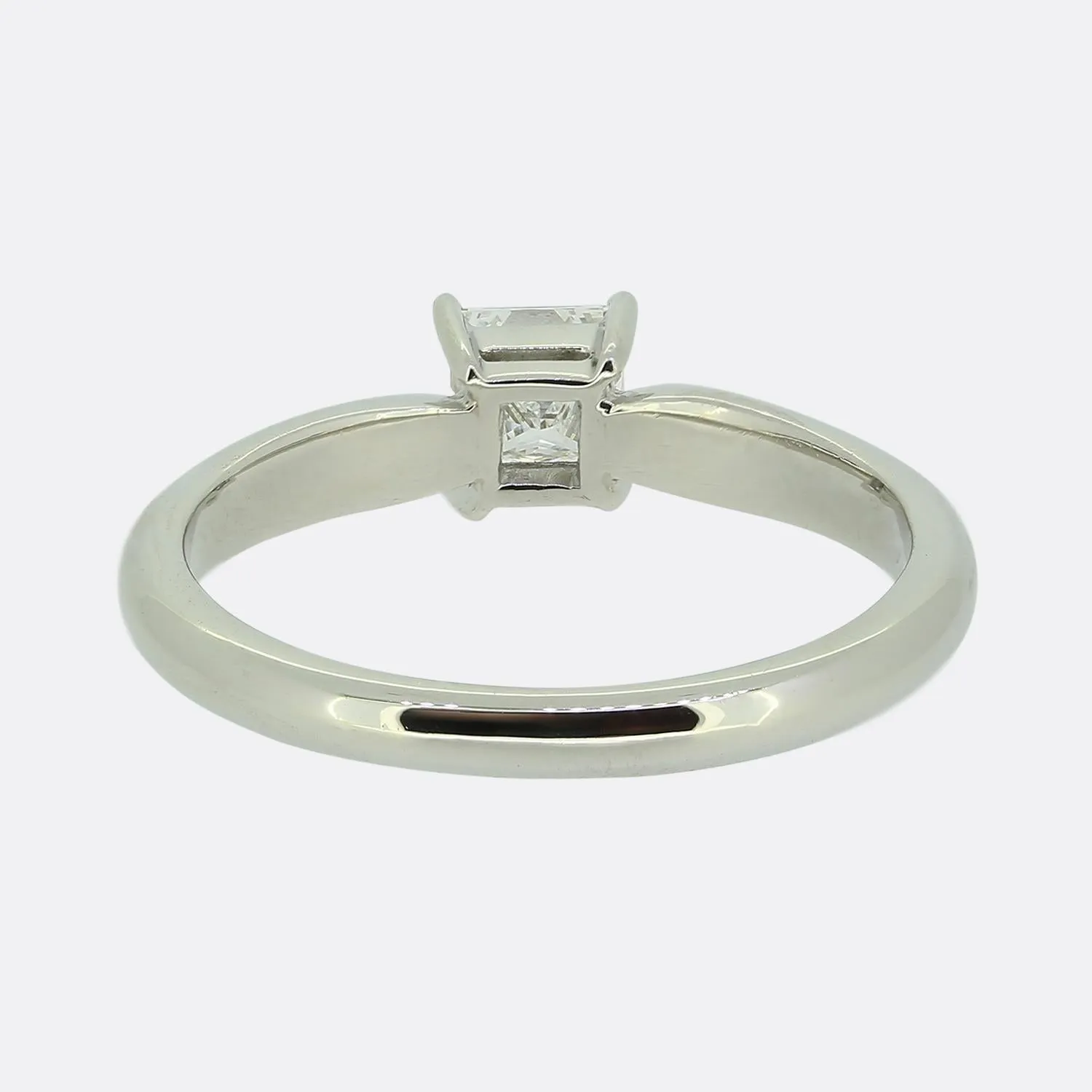 0.40 Carat Princess Cut Diamond Solitaire Engagement Ring