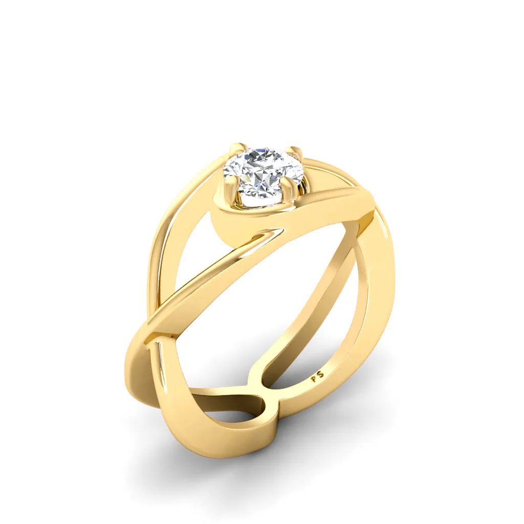 0.50-3.00 CT Round Cut Lab Grown Diamonds - Solitaire Ring
