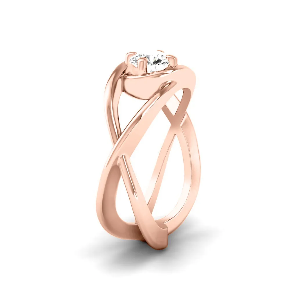 0.50-3.00 CT Round Cut Lab Grown Diamonds - Solitaire Ring