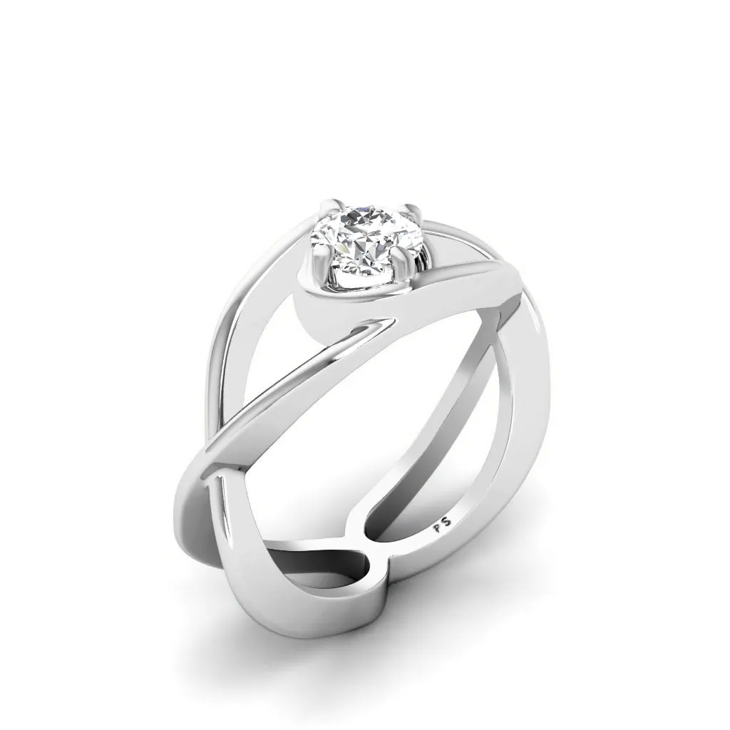 0.50-3.00 CT Round Cut Lab Grown Diamonds - Solitaire Ring