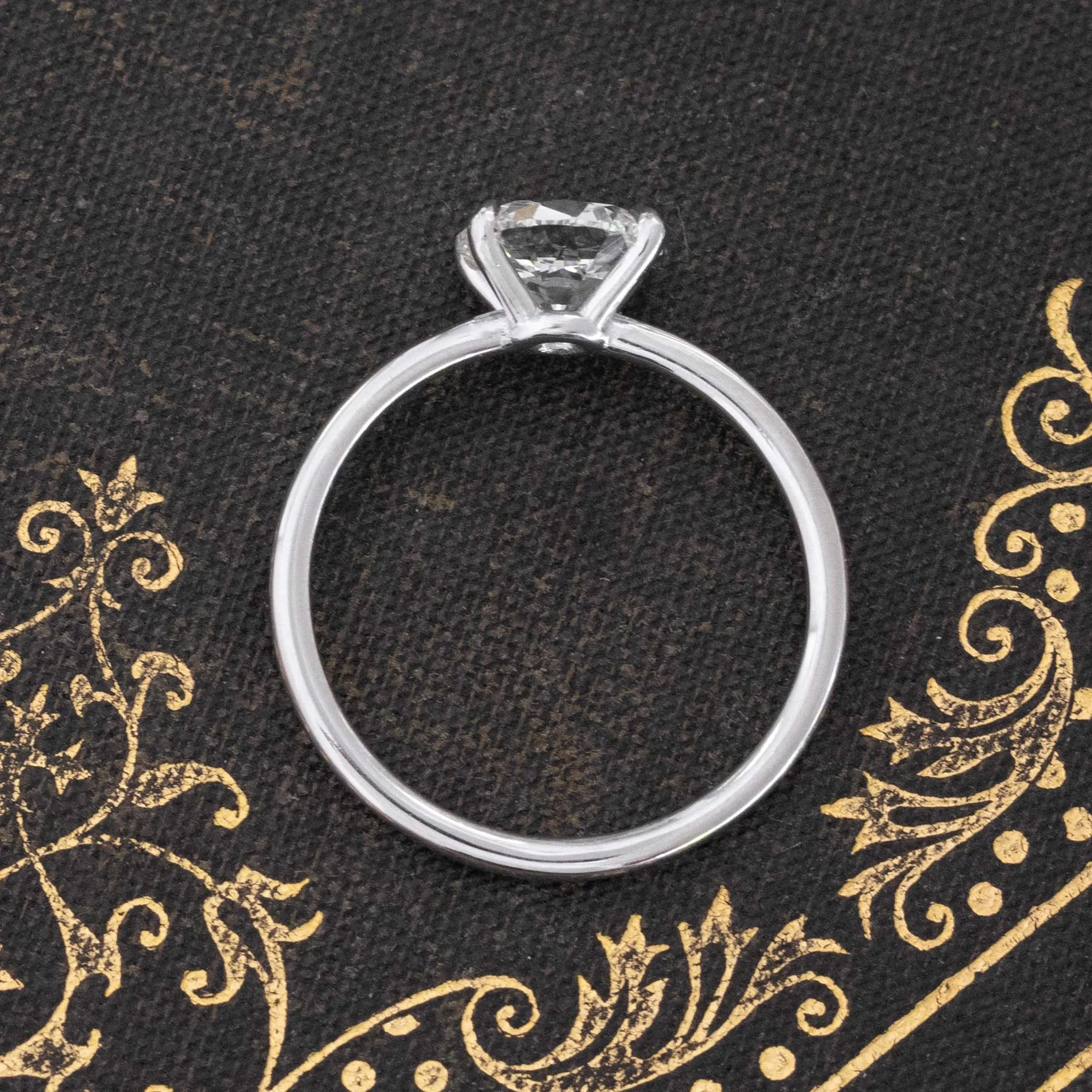 1.01ct Antique Oval Cut Diamond Solitaire, GIA I VVS2