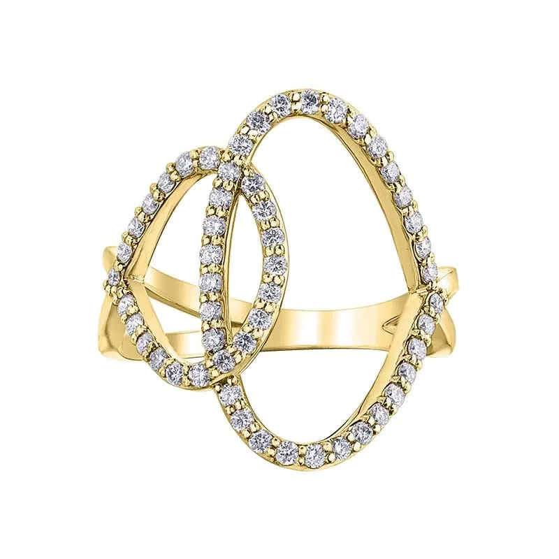 10K Gold (0.50ct) Contemporary Diamond Ring