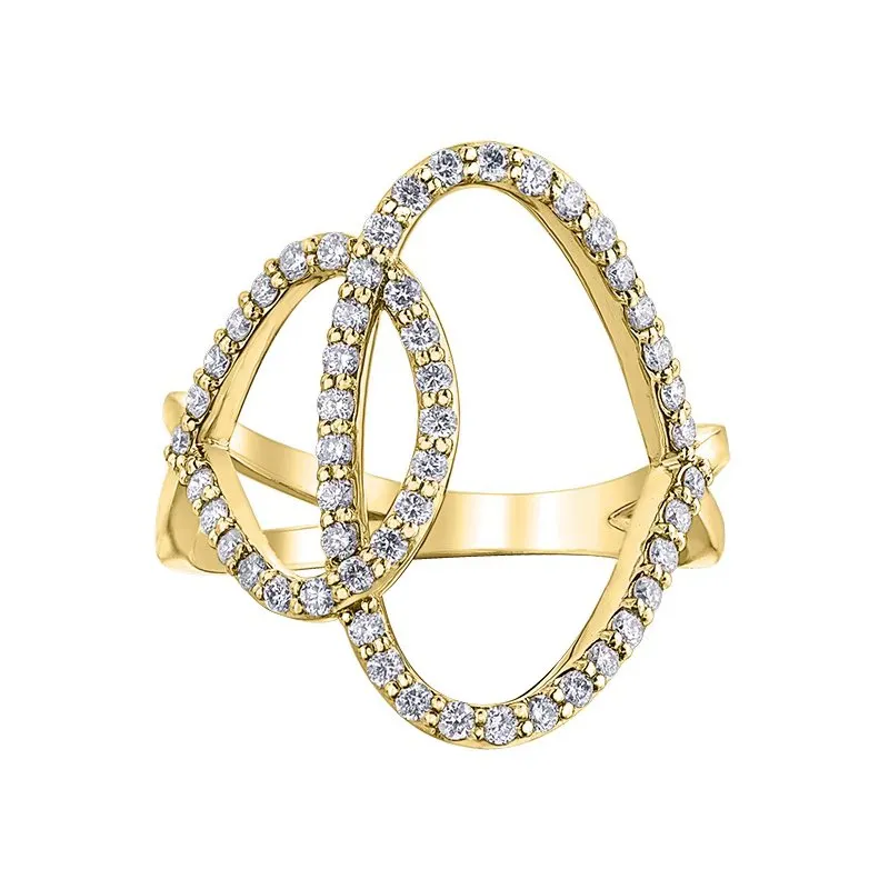 10K Gold (0.50ct) Contemporary Diamond Ring