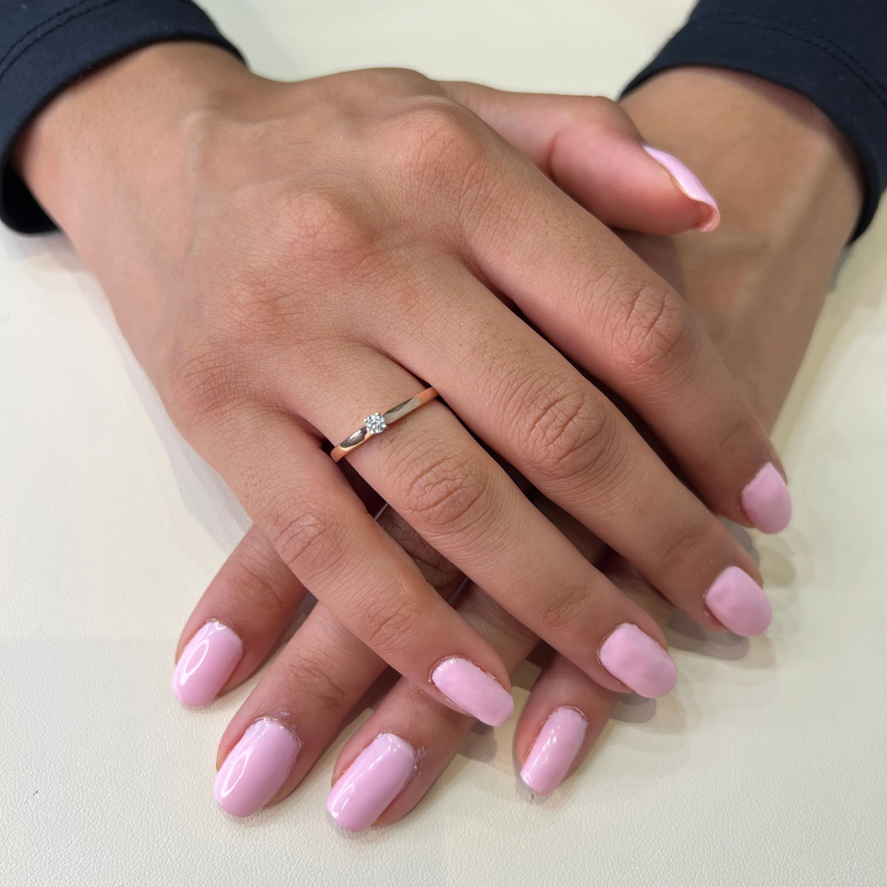 10K Rose Gold (0.08ct) Canadian Diamond Promise Ring