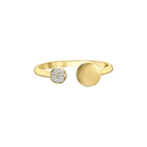 10K Yellow Gold (0.04ct) Diamond Contemporary Ring