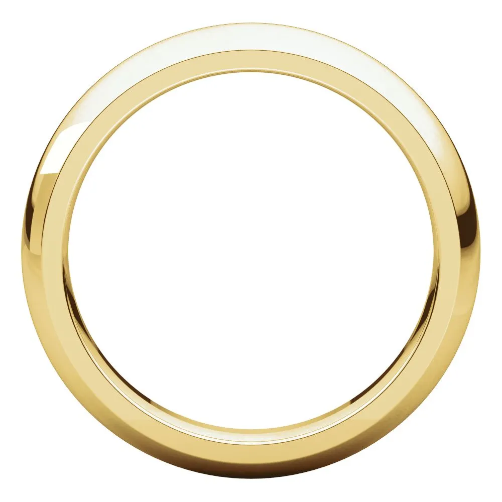 10k Yellow Gold 4mm Comfort Fit Band, Size 7.5