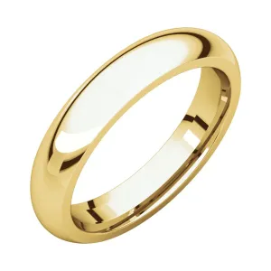 10k Yellow Gold 4mm Comfort Fit Band, Size 7.5