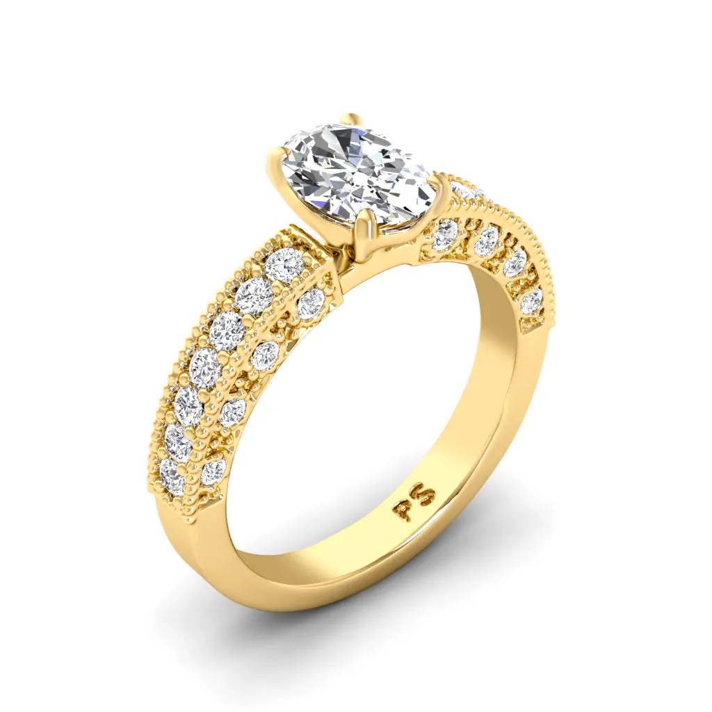 1.10-3.60 CT Round & Princess Cut Lab Grown Diamonds - Solitaire Ring