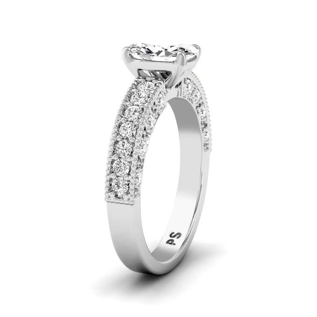 1.10-3.60 CT Round & Princess Cut Lab Grown Diamonds - Solitaire Ring