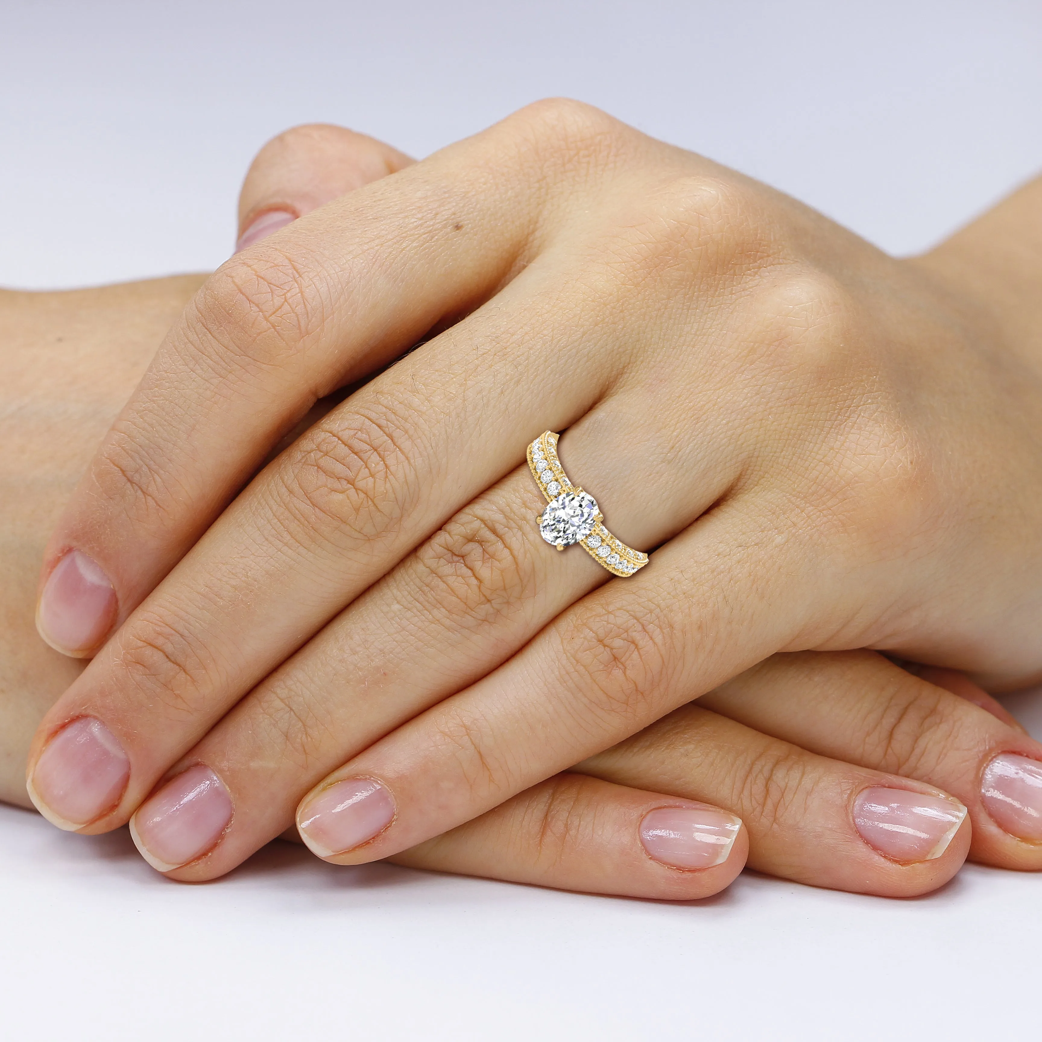 1.10-3.60 CT Round & Princess Cut Lab Grown Diamonds - Solitaire Ring