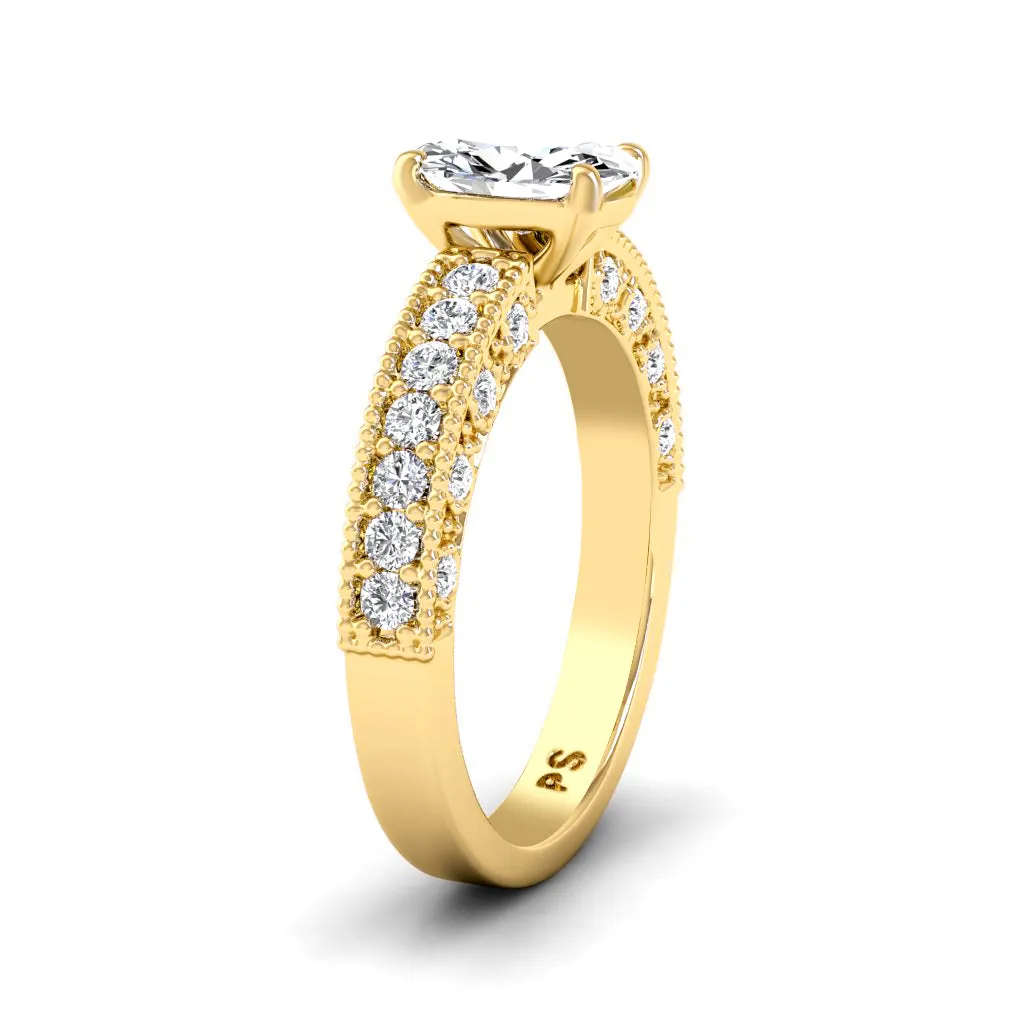 1.10-3.60 CT Round & Princess Cut Lab Grown Diamonds - Solitaire Ring