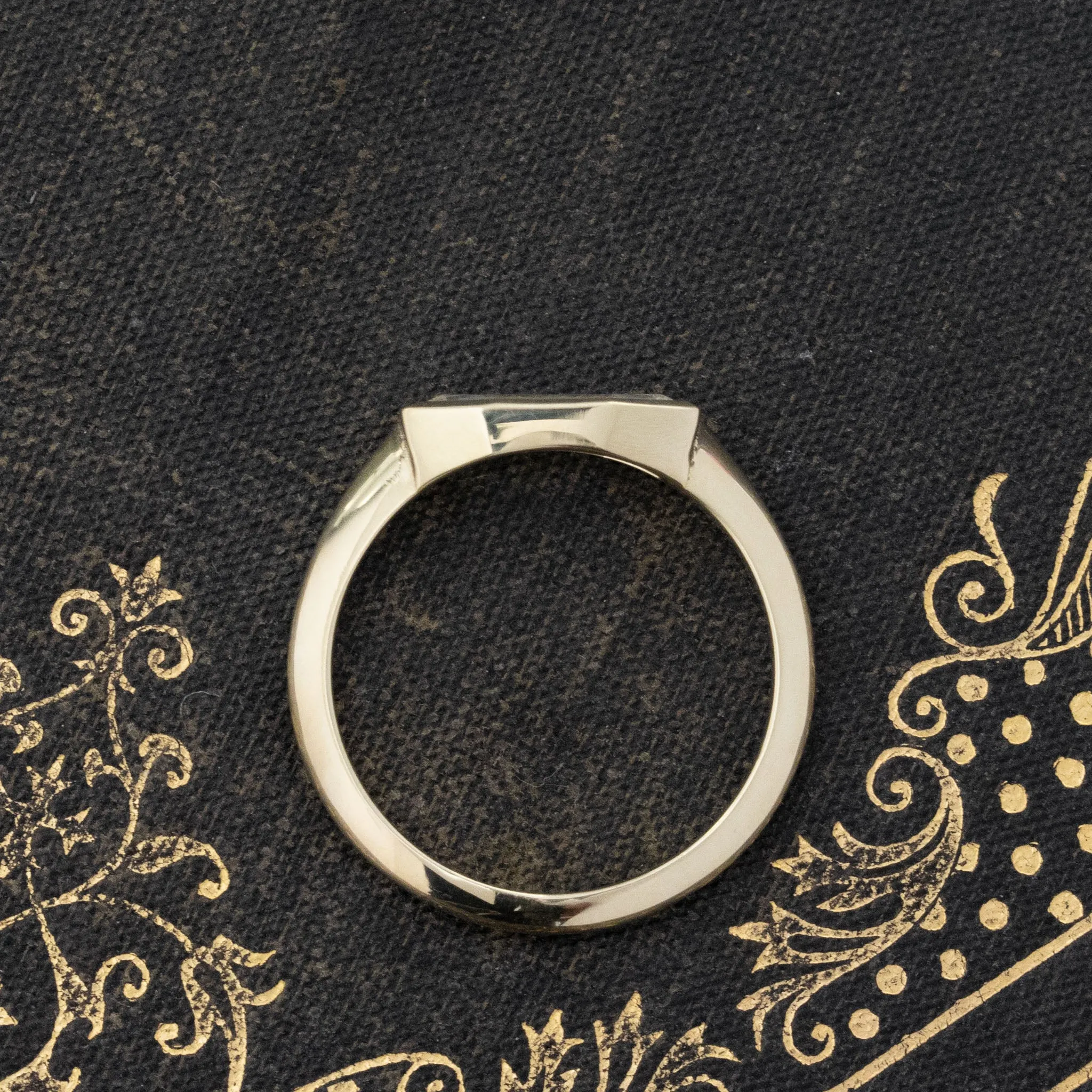 1.13ct Octagonal Step Cut Diamond Bezel Ring, GIA G VS2