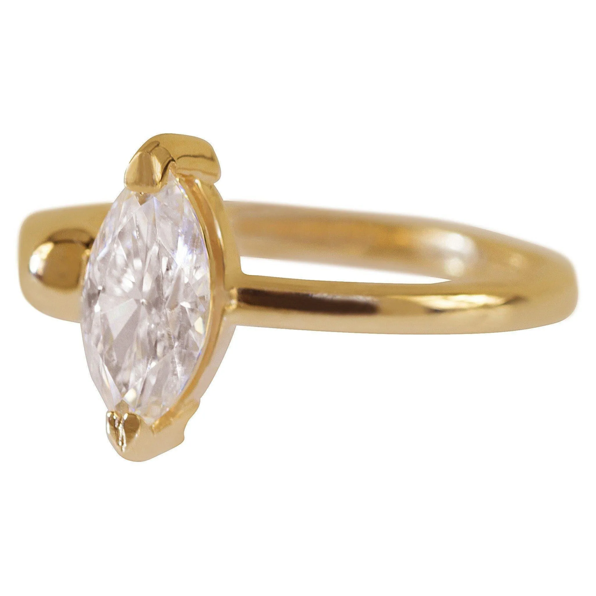 12x6mm Marquise Center Solitaire Detached Ring