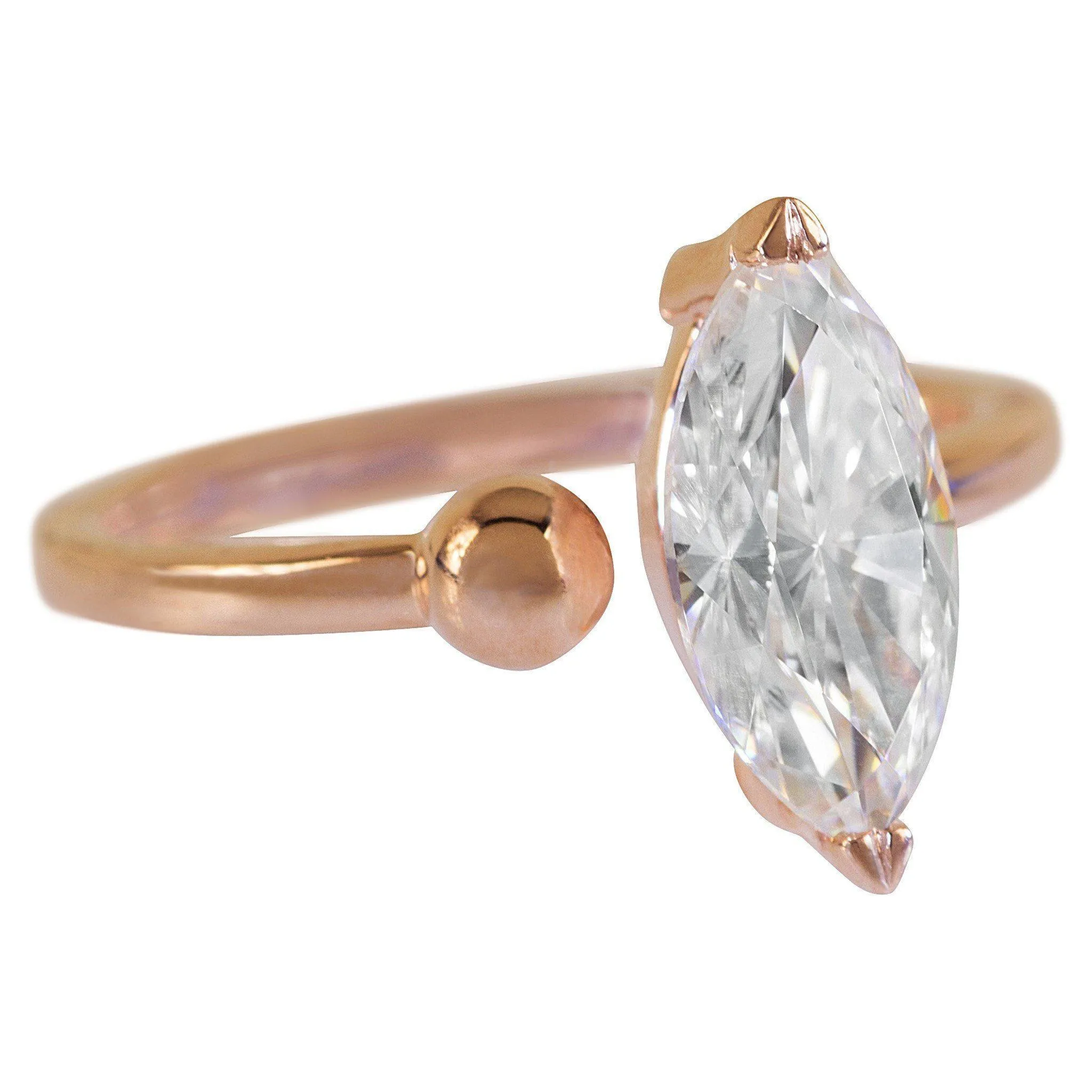 12x6mm Marquise Center Solitaire Detached Ring