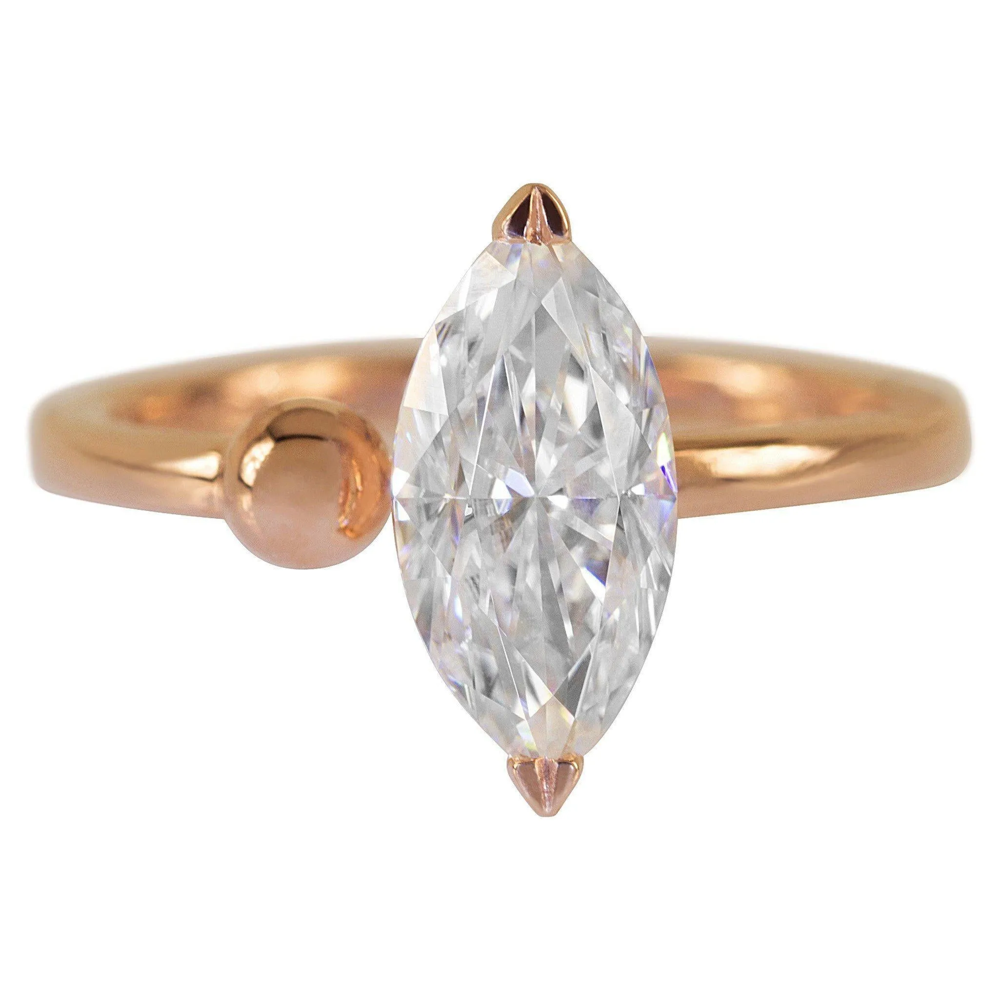 12x6mm Marquise Center Solitaire Detached Ring