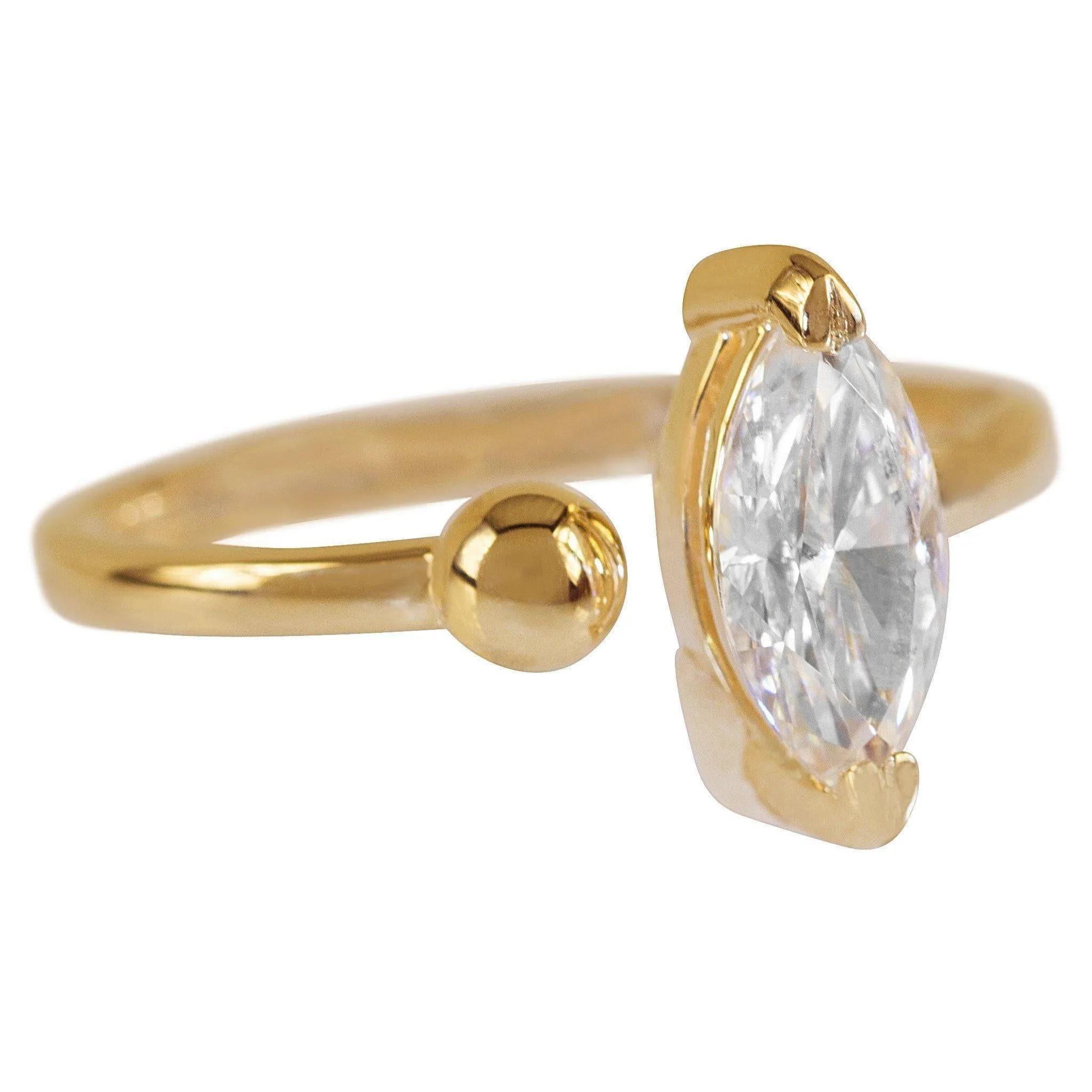 12x6mm Marquise Center Solitaire Detached Ring