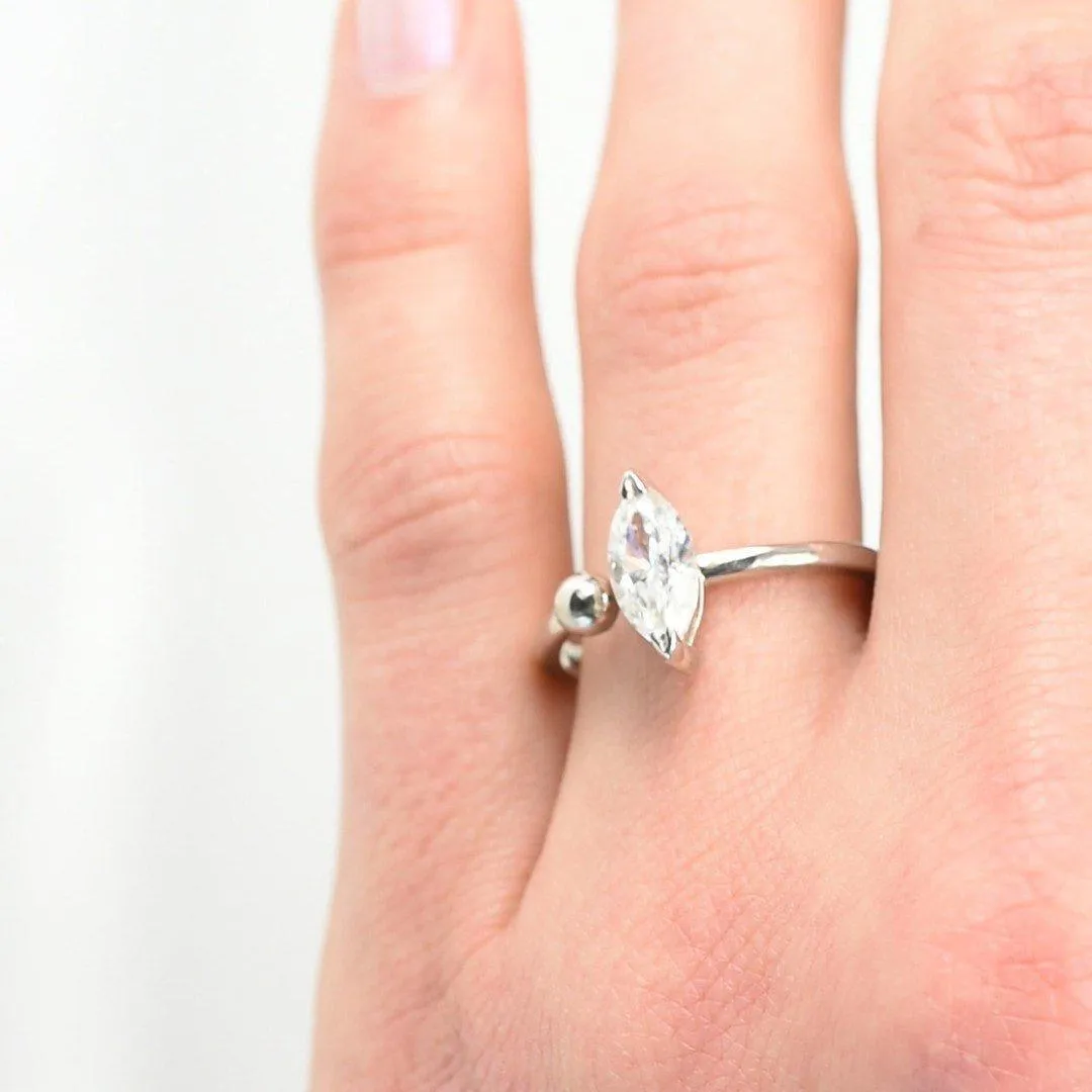 12x6mm Marquise Center Solitaire Detached Ring