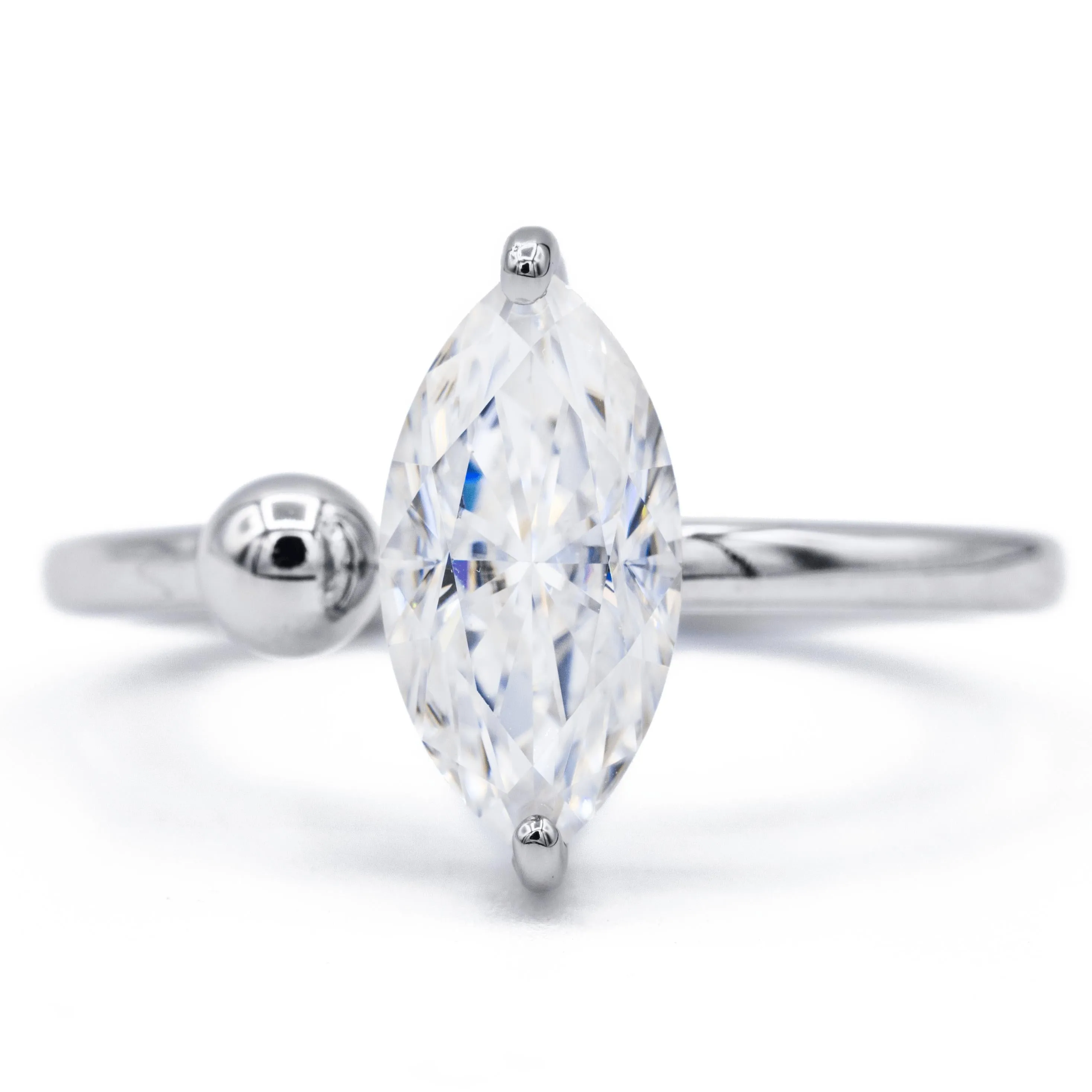 12x6mm Marquise Center Solitaire Detached Ring