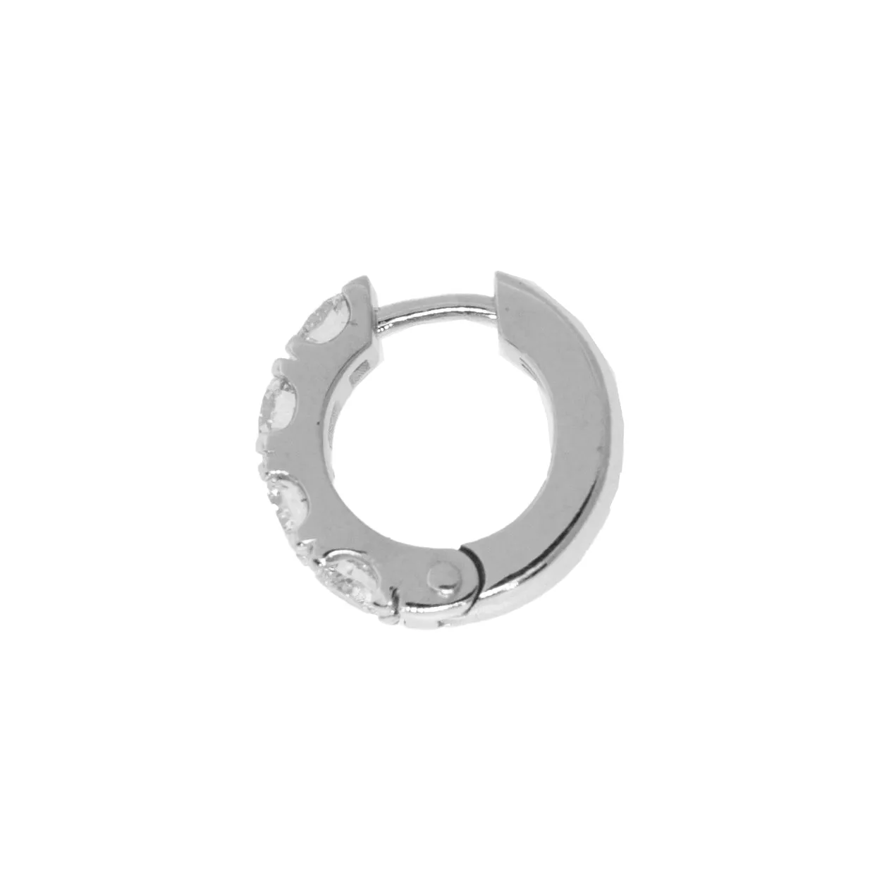 1.35cttw Lab Diamond Huggie earrings 14K White Gold