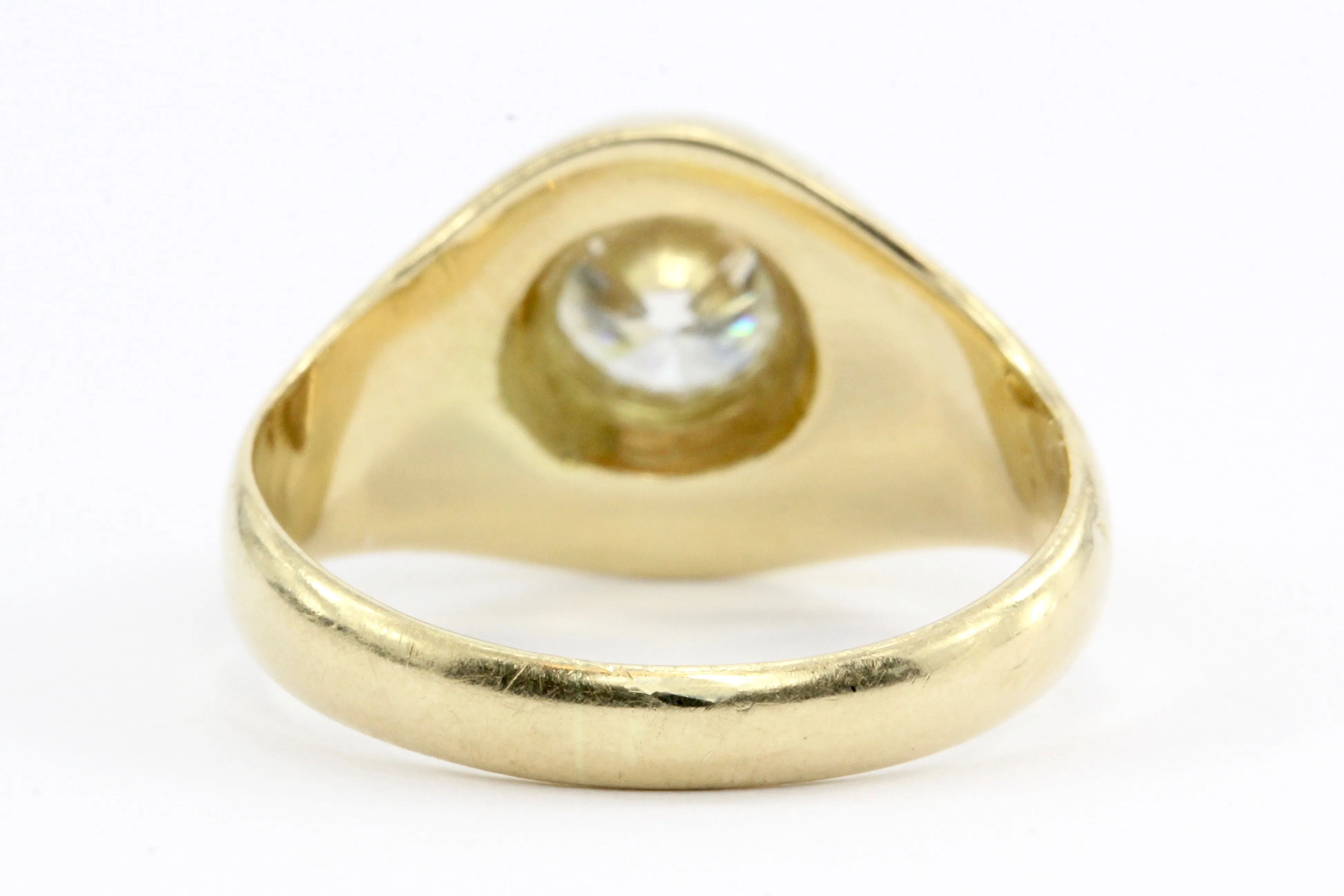 14K Gold 1 Carat Modern Gypsy Set Ring Size 7.5