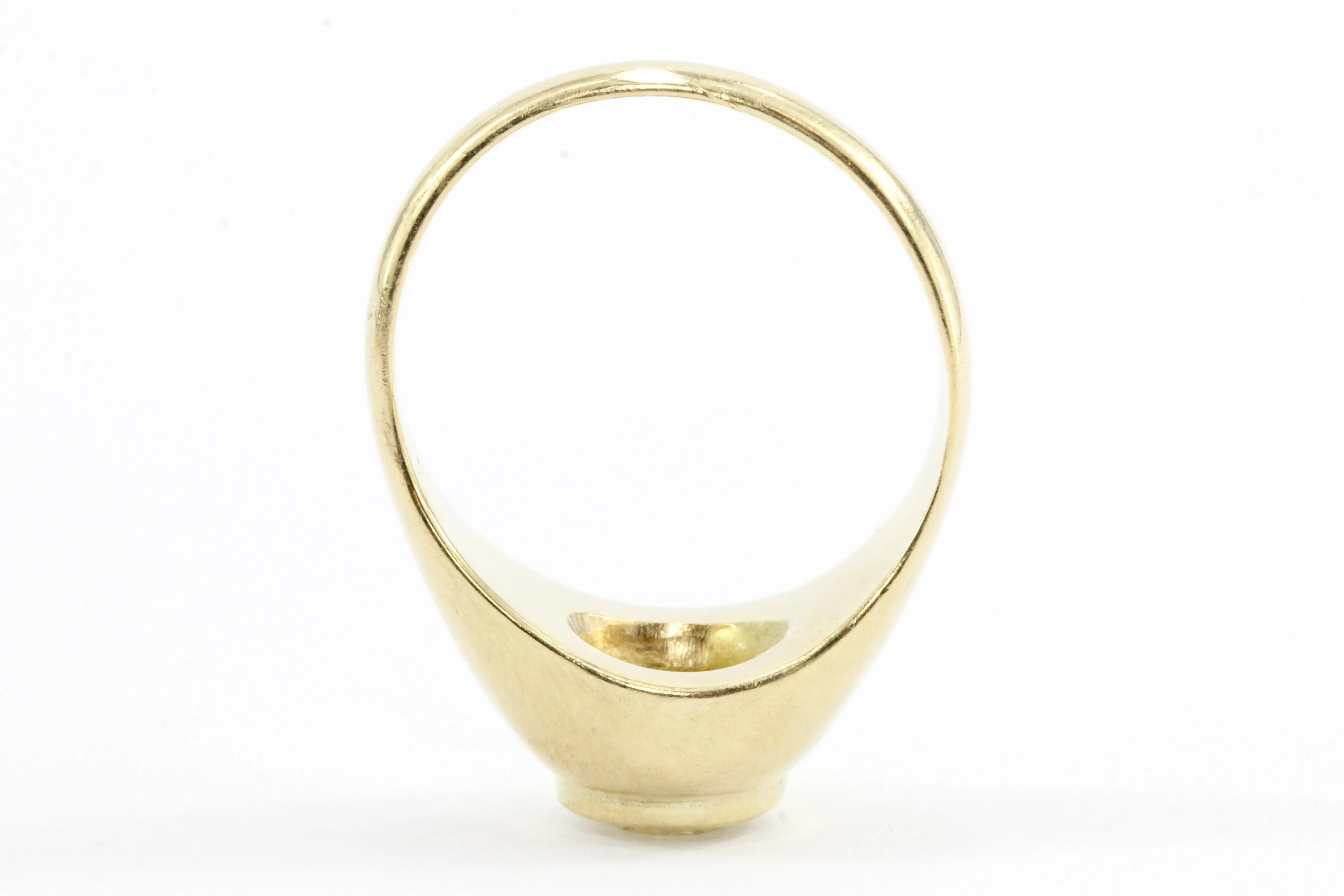 14K Gold 1 Carat Modern Gypsy Set Ring Size 7.5