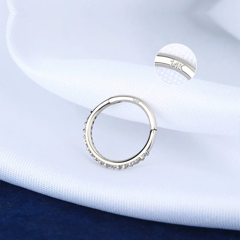 14K Gold 16G cartilage earrings White Gold Cartilage Earrings