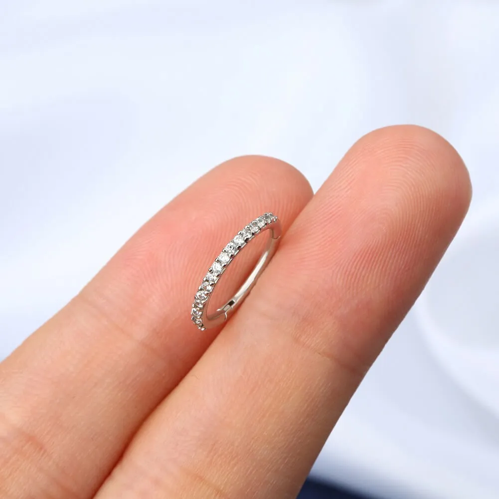 14K Gold 16G cartilage earrings White Gold Cartilage Earrings