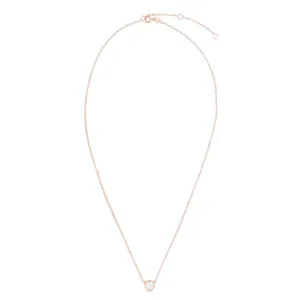 14K Gold & White Topaz Solitaire Necklace