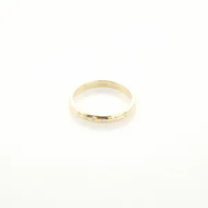 14k Gold Burnished Diamond Band