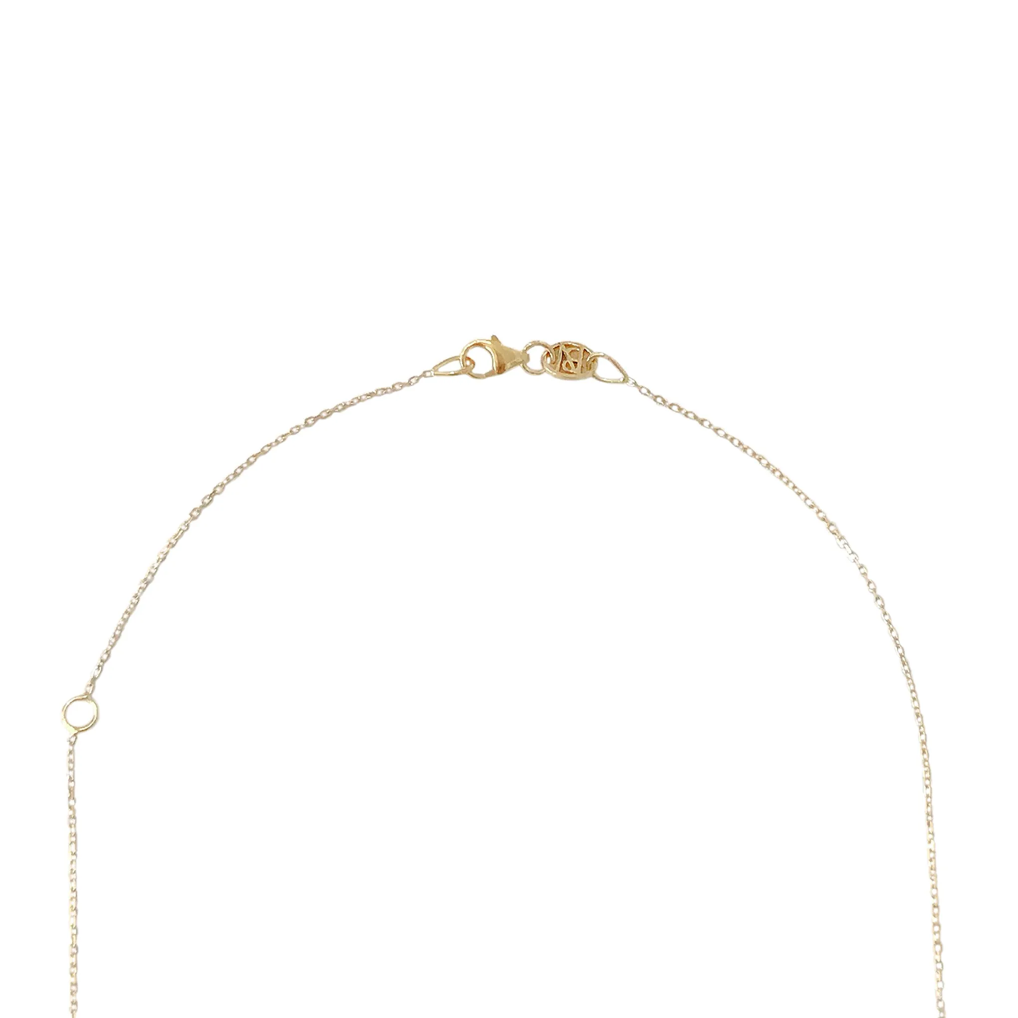 14K Gold Double XS Star Lariat Drop Necklace