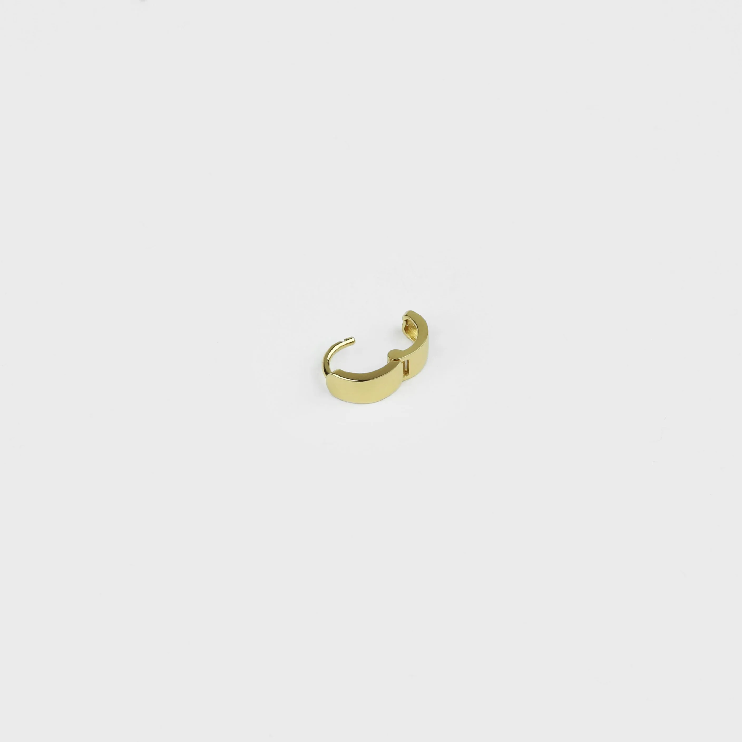 14k Solid Gold Tiny Bold Hoop Earring