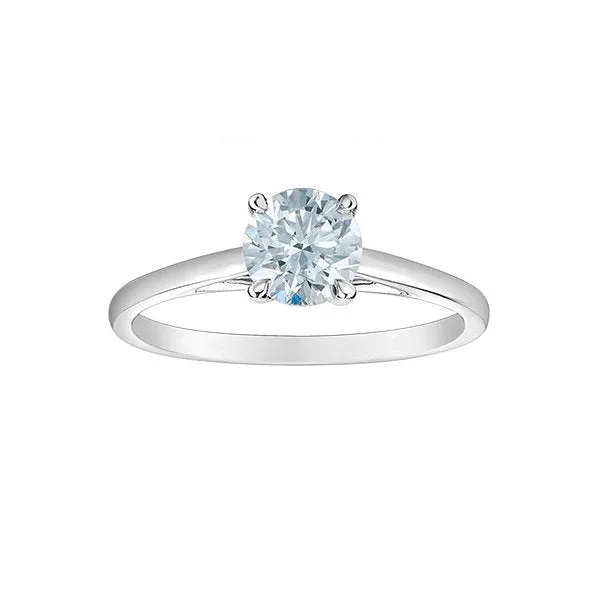 14K White Gold (0.50ct - 3.00ct) Lab Grown Diamond Solitare Engagement Ring