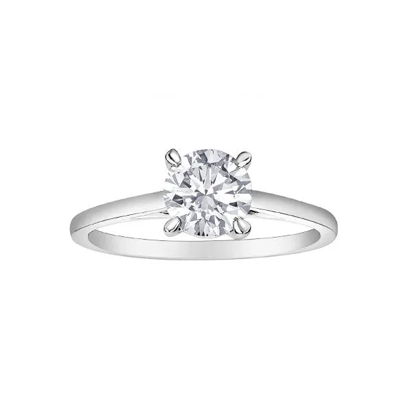 14K White Gold (0.50ct - 3.00ct) Lab Grown Diamond Solitare Engagement Ring