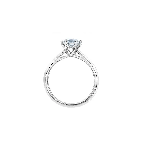 14K White Gold (1.00ct) Round Lab Grown Diamond Engagement Ring