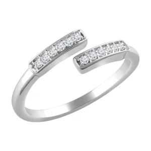 14k White Gold 1/10 CTW Diamond Ring