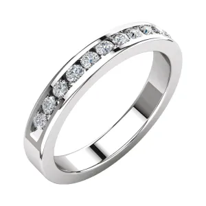 14k White Gold 1/3 CTW Diamond Anniversary Band Size 8