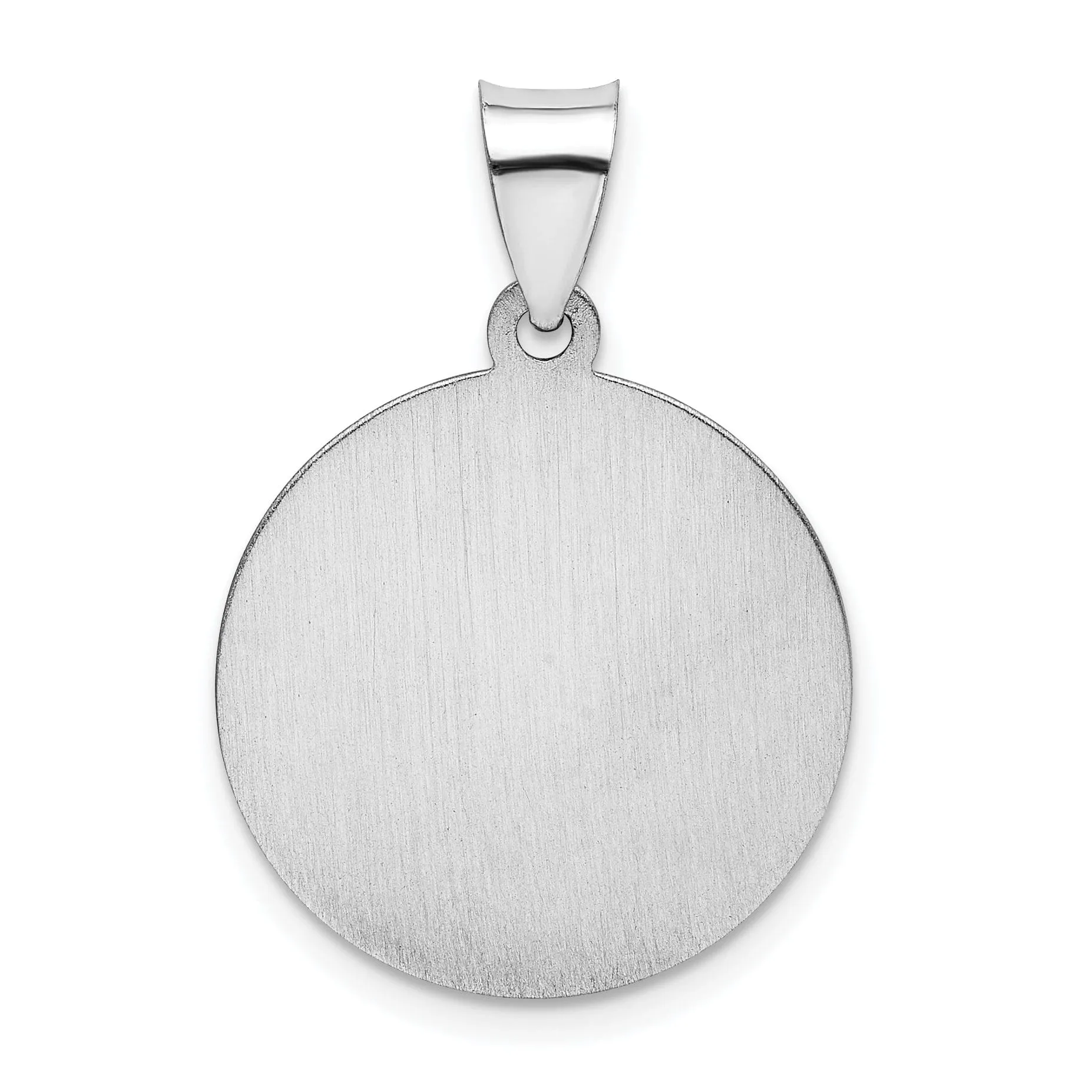 14k White Gold Saint Christopher Medal Pendant