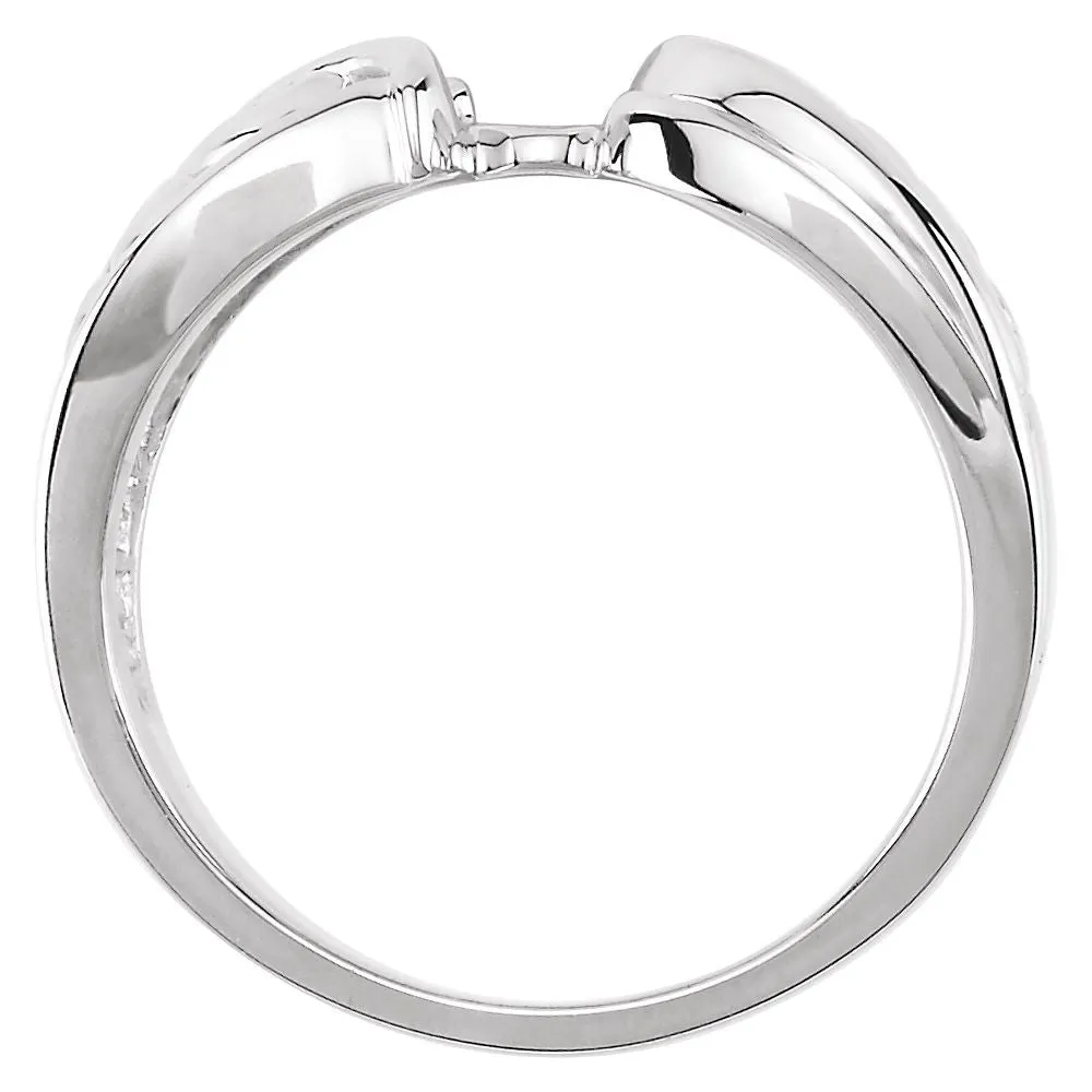 14k White Gold Solitaire Engagement Ring Base, Size 6