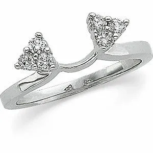 14k White Gold Wrap-Style Ring Enhancer, Size 6