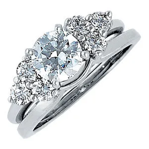 14k White Gold Wrap-Style Ring Enhancer, Size 6